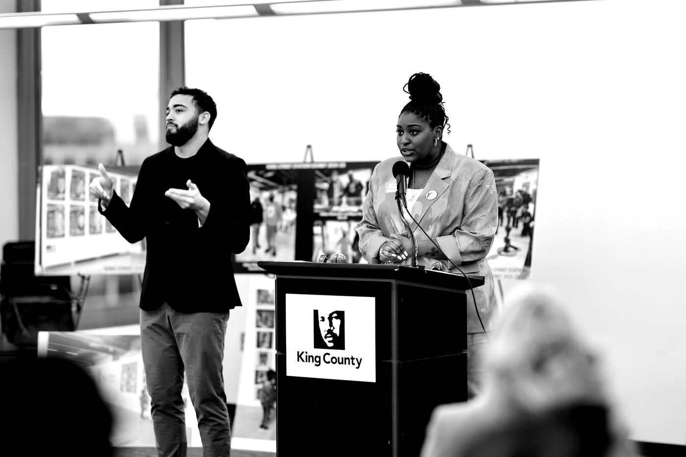 Candice Maldonado speaking at King County