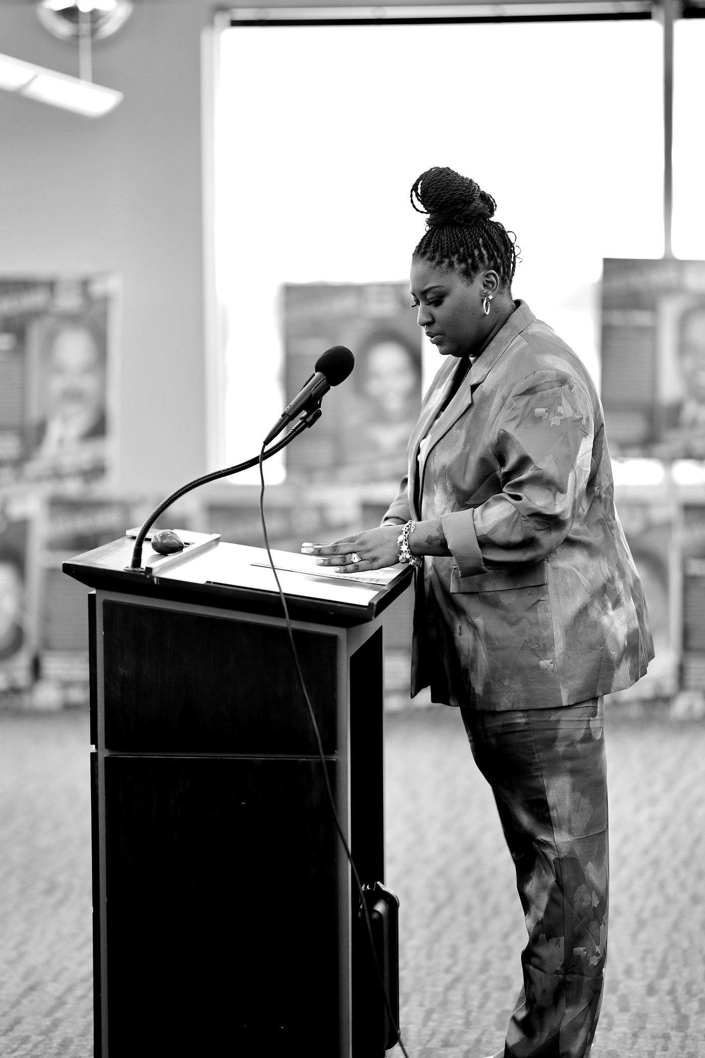 Candice Maldonado at podium