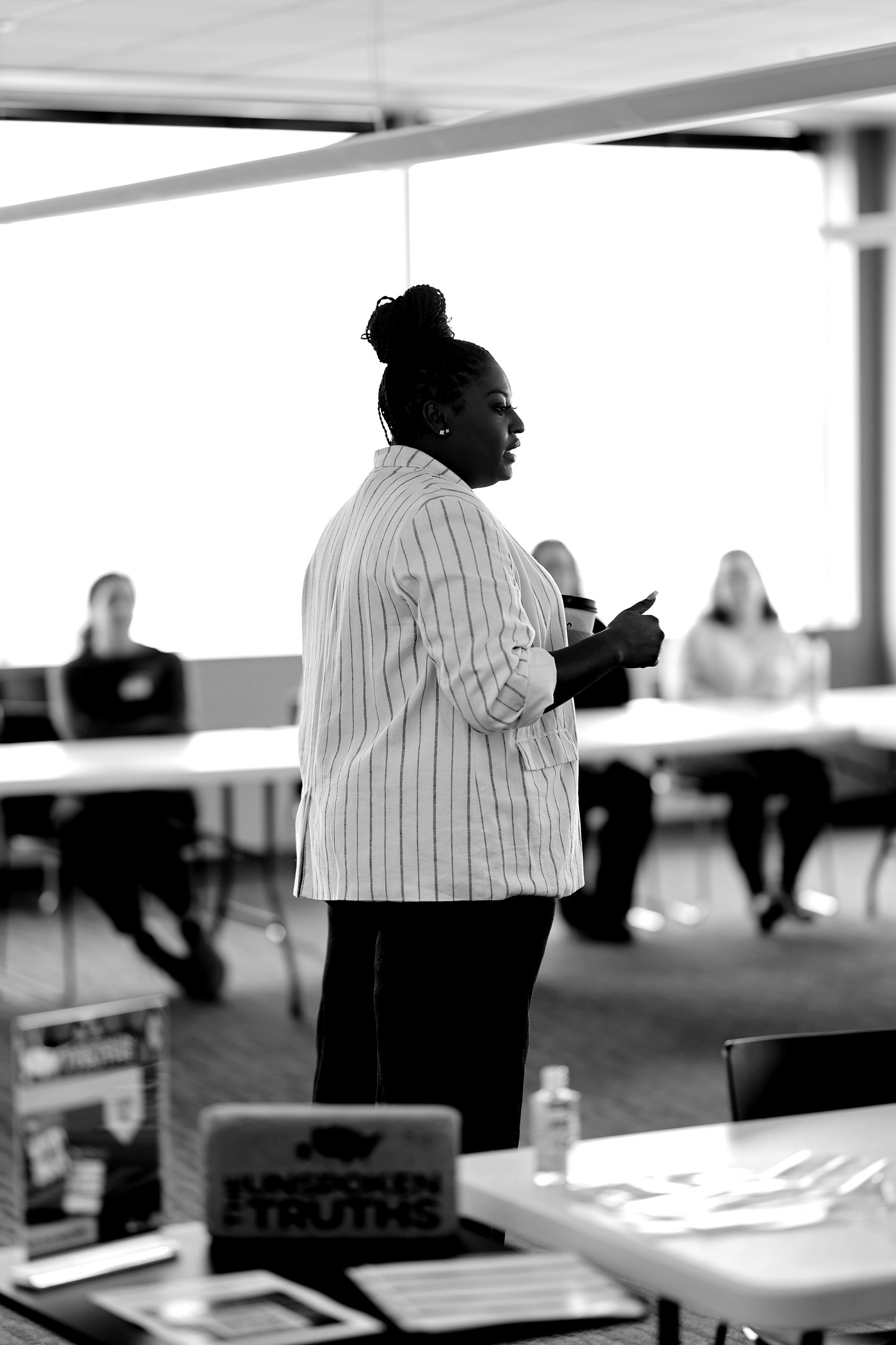 Candice Maldonado leading a workshop